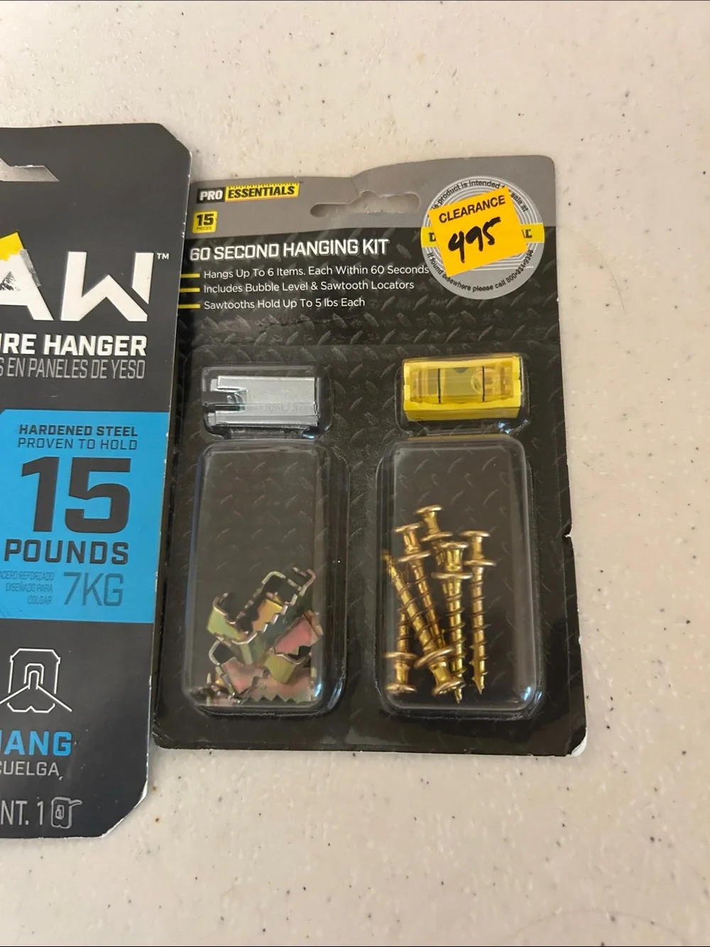 Room Essentials Claw Drywall Picture Hanger Kit - Black, Blue, Gold